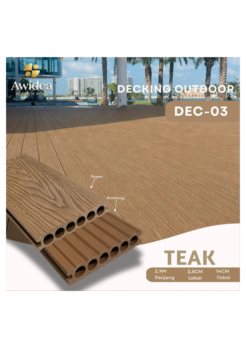 Decking WPC Outdoor AWIDEA DEC-03 Teak