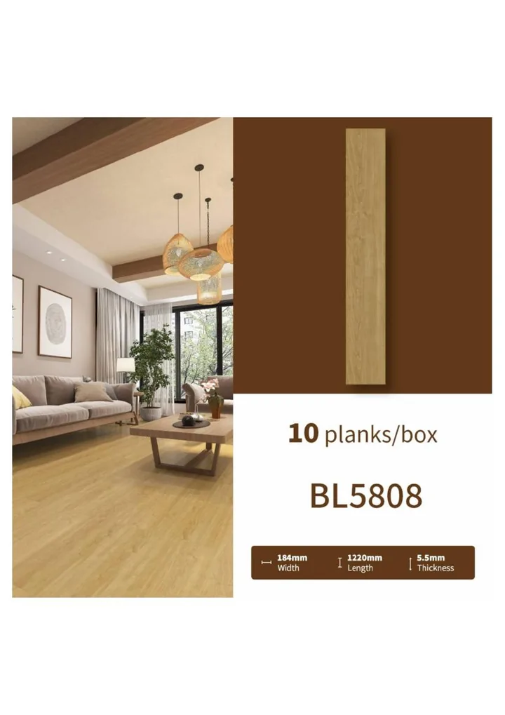 SPC 5.5mm AWIDEA BL5808 Warm Natural Oak