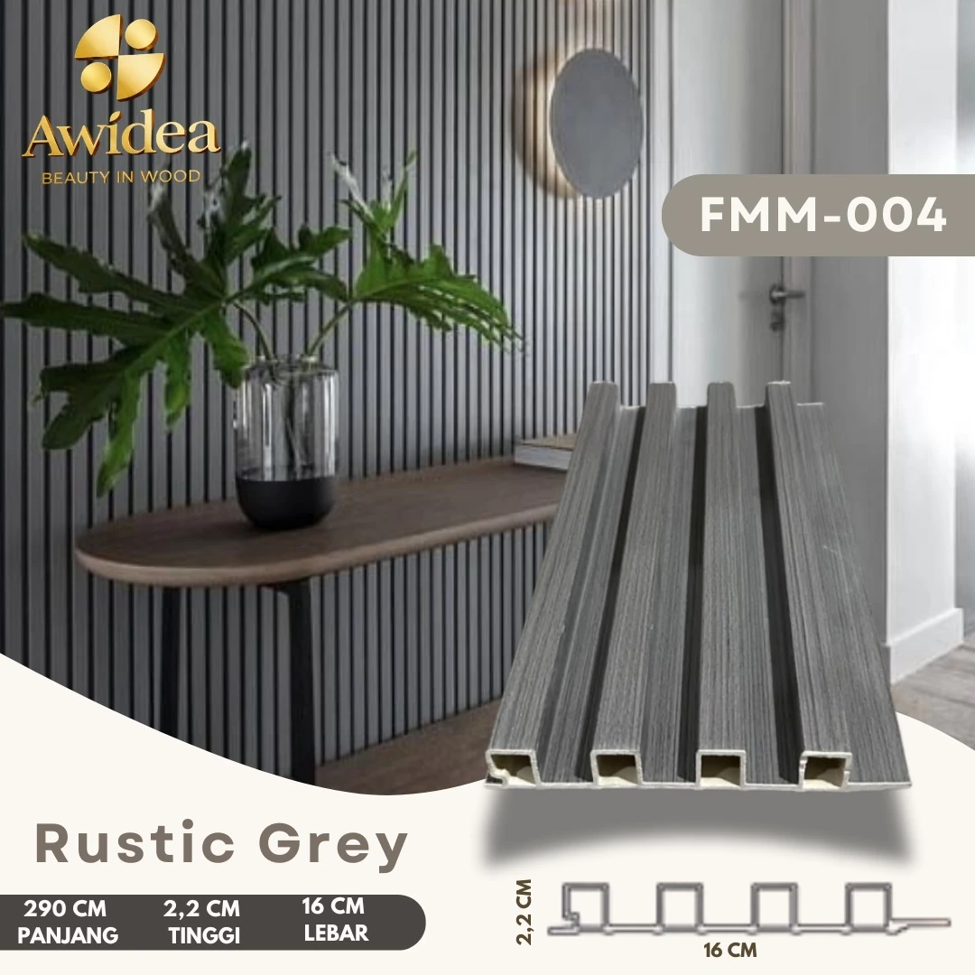FMM-004 Rustic Grey - WPC Indoor 16 cm FMM/FMS AWIDEA