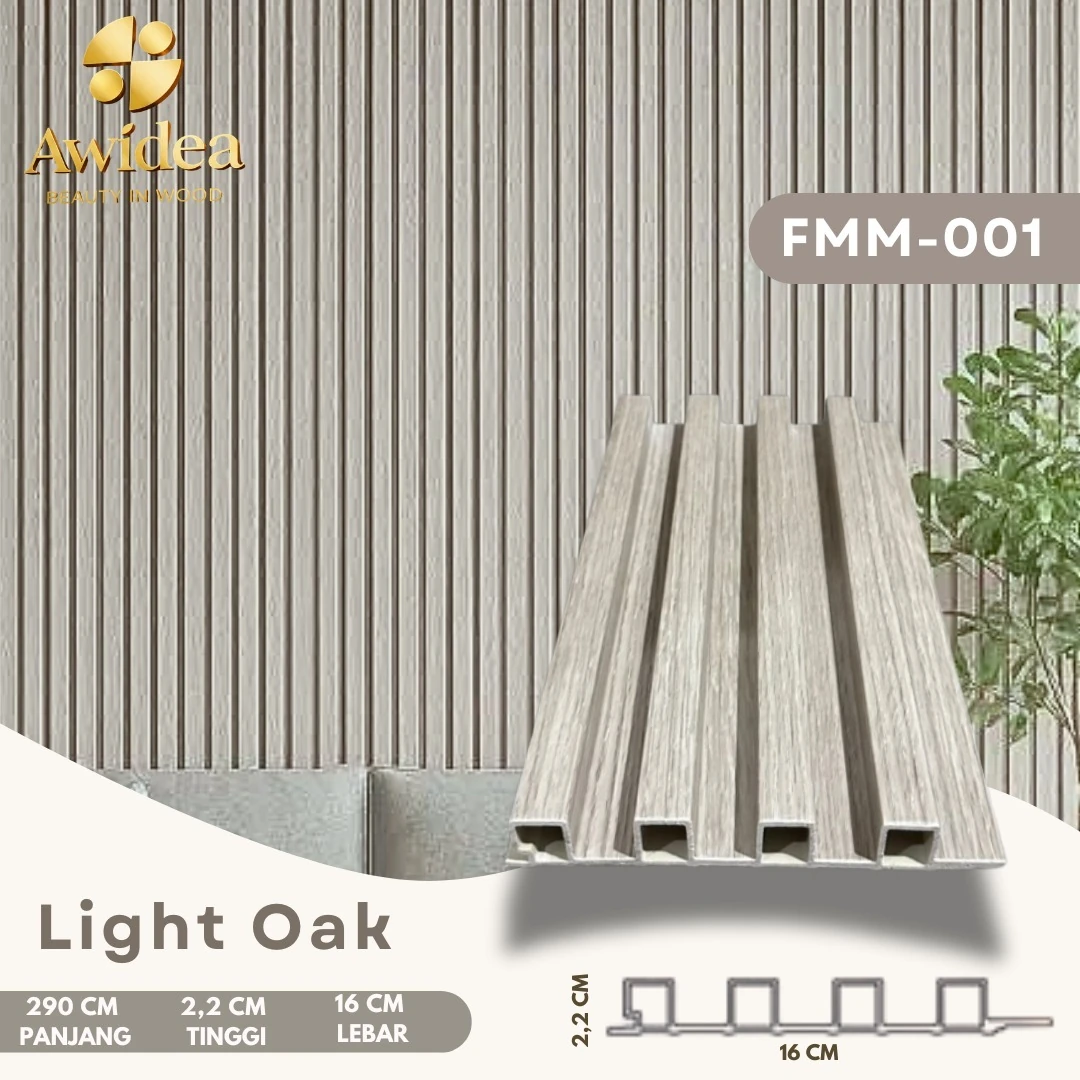 FMM-001 Light Oak - WPC Indoor 16 cm FMM/FMS AWIDEA