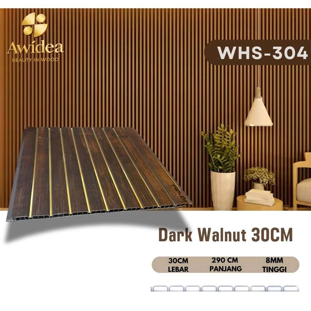 WHS-304 Dark Walnut 30CM - WPC Premium 30 cm AWIDEA