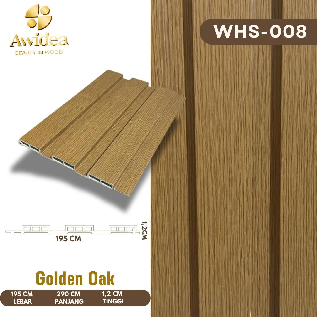 WHS-008 Golden Oak - WPC Indoor 19,5 cm AWIDEA