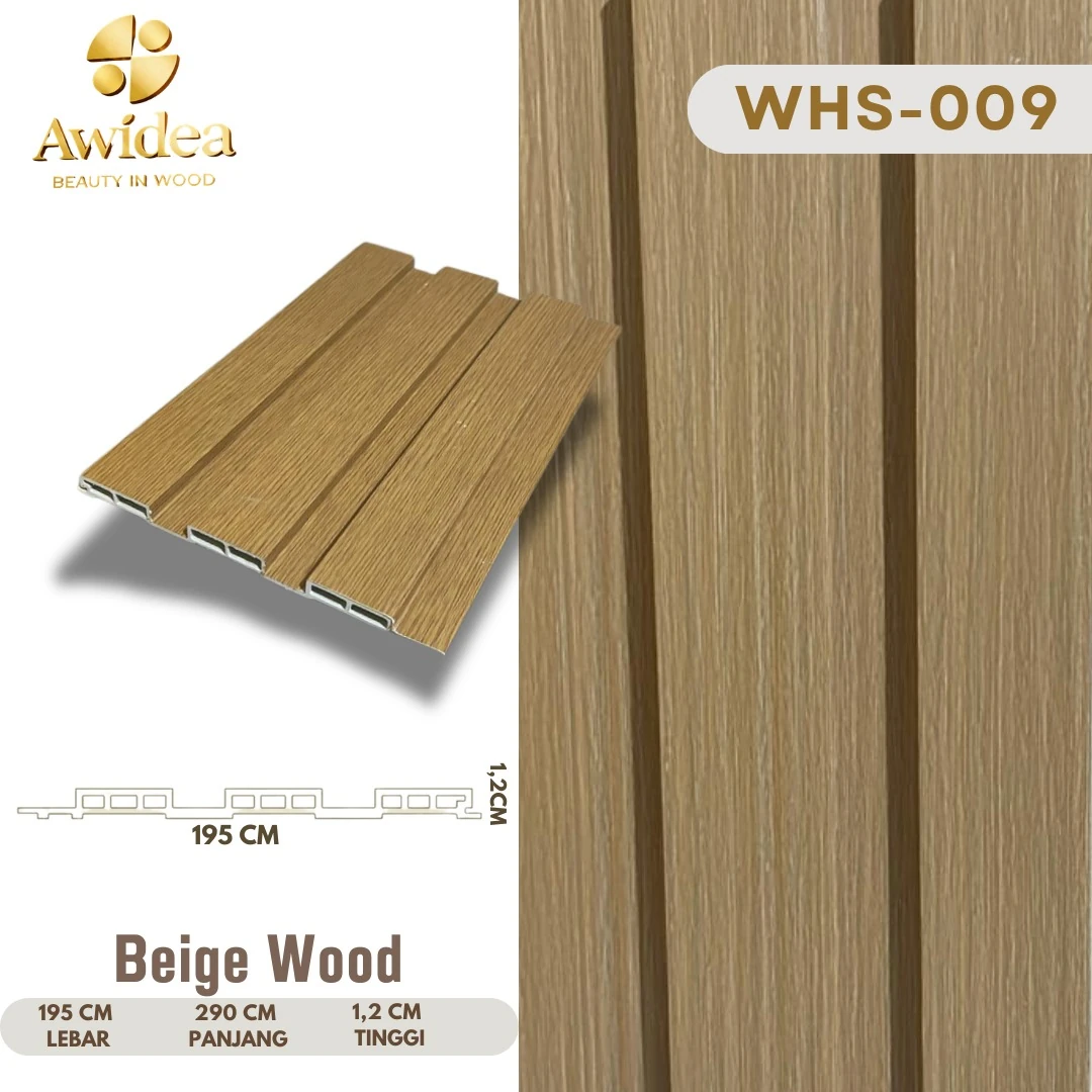 WHS-009 Beige Wood - WPC Indoor 19,5 cm AWIDEA