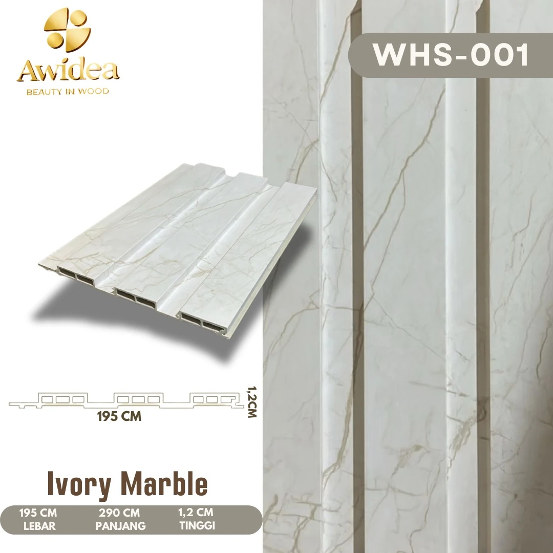 WHS-001 Ivory Marble - WPC Indoor 19,5 cm AWIDEA