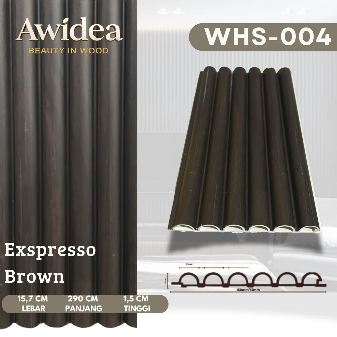 WHS-004 Ekspresso Brown - WPC 15,7 cm 1/2 Bulat AWIDEA