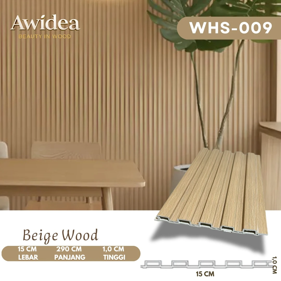 WHS-009 Beige Wood - WPC Mini 15 cm AWIDEA
