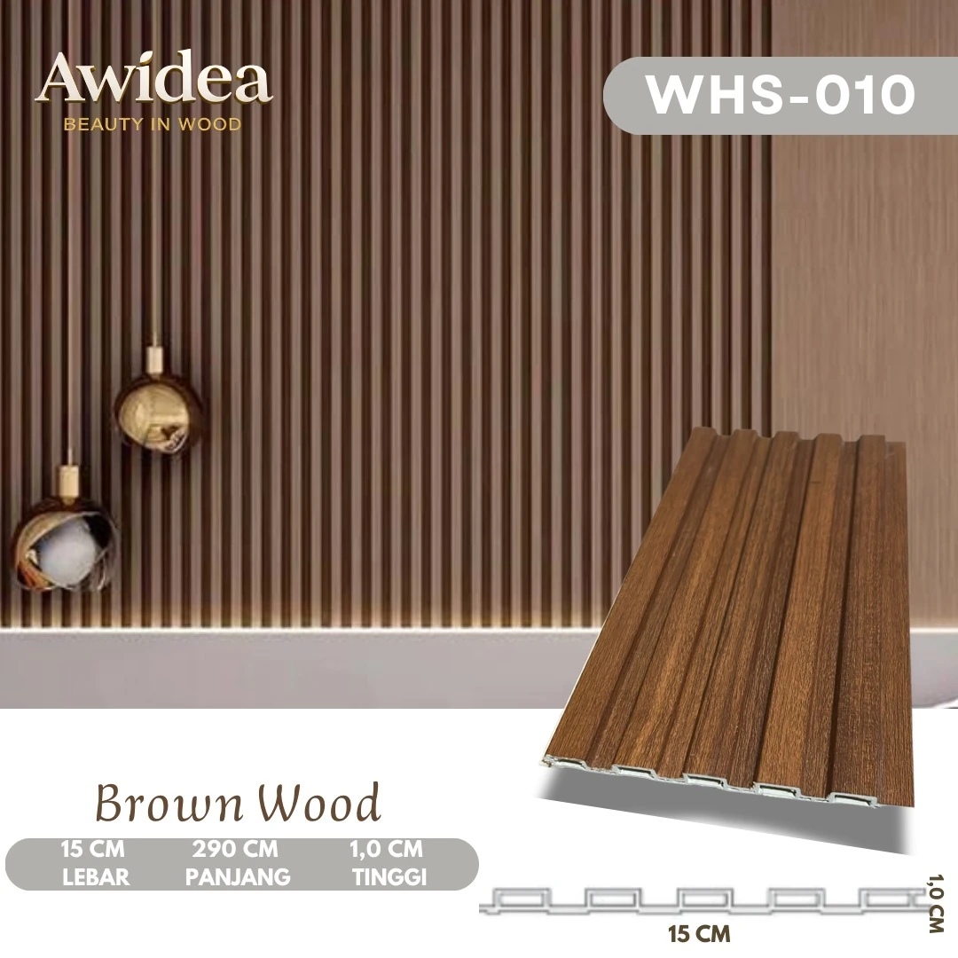 WHS-010 Brown Wood - WPC Mini 15 cm AWIDEA