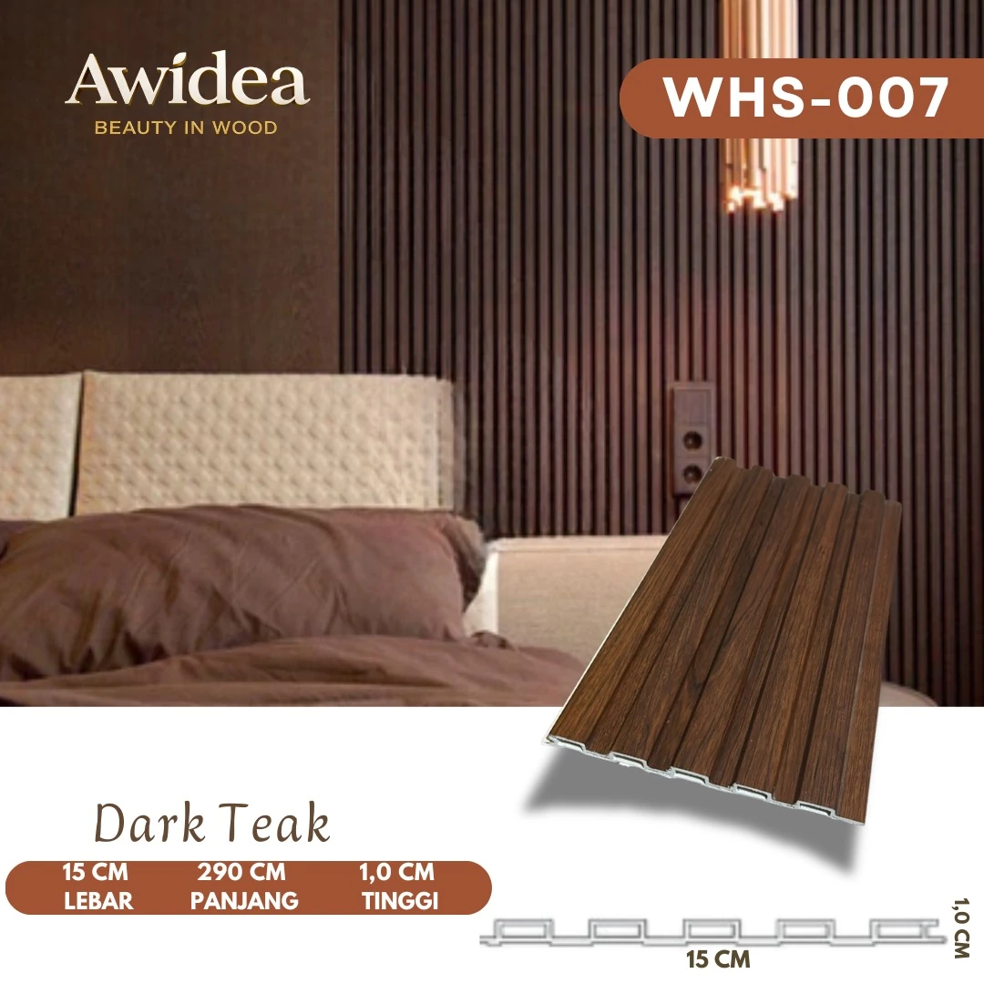 WHS-007 Dark Teak - WPC Mini 15 cm AWIDEA