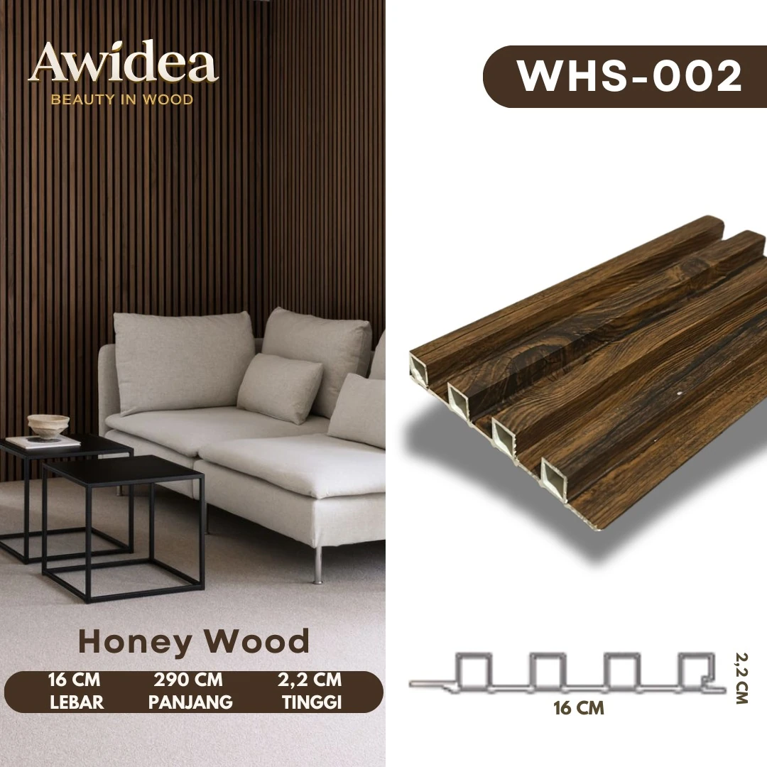 WHS-002 Honey Wood - WPC Indoor 16 cm WHS AWIDEA